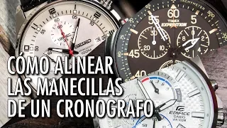 Como Alinear o Ajustar Las Manecillas de un Cronógrafo de Cuarzo en Español