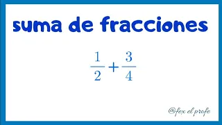 Suma de fracciones 1/2 + 3/4 como convertir  una fracción impropia una fracción mixta @fex el profe