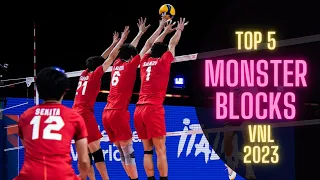 Top 5 Monster Blocks Volleyball in Men's VNL - 2023