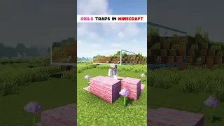 Girls vs Boys Traps In Minecraft #shorts #minecraft