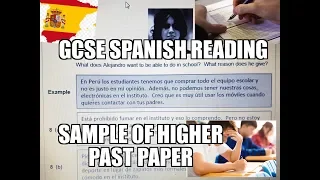 GCSE SPANISH READING past paper