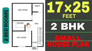 🏠 17 X 25 GHAR KA DESIGN II 425 SQFT SMALL HOUSE PLAN II 17 X 25 HOME DESIGN