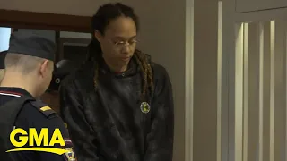 Brittney Griner sends message to wife while appearing in Russian court l GMA