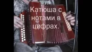 Катюша с нотами в цифрах. Играй гармонь.