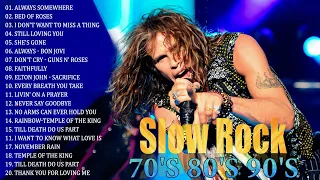 Slow Rock Nonstop Medley 70s, 80s & 90s 🔥 Bon Jovi, Nirvana, Aerosmith, Scorpions, Nazareth, GnR