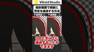 【VRoid小技紹介】撮影画面で綺麗に背景を透過する方法 #Shorts