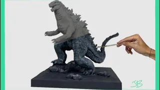 Sculpting Godzilla 2019 with Polymer Clay - Timelapse