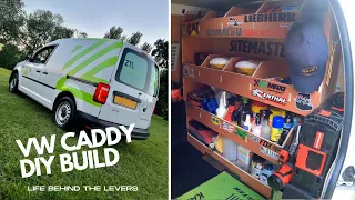 Transforming The Works Van | DIY Van Build Timelapse | VW Caddy | Excavator Operator | GoProHero9 🚐