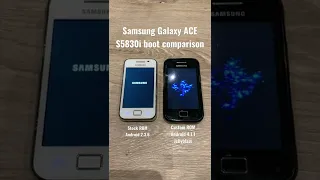 Samsung Galaxy Ace stock 2.3.6 vs custom 4.1.1 boot comparison