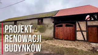 Projekt renowacji budynków. Legary położone, deski przebrane. Odnawiamy stare siedlisko.