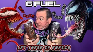 GFuel Venom Carnage Energy Drink Product Review; GFuel Red Ooze & Black Ooze energy drinks