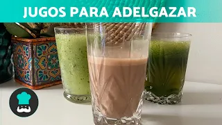 3 LICUADOS para BAJAR de PESO y QUEMAR GRASA 🥤✅ (Fáciles y Rápidos)