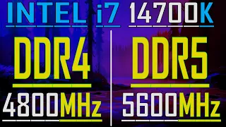 DDR4 (4800MHz) vs DDR5 (5600MHz) || INTEL i7 14700K || PC GAMES TEST ||