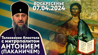 Толкование Апостола с митр. Антонием (Паканичем). Воскресенье. 7 апреля. Седмица 3-я Великого поста.