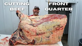 Cutting a BEEF - FRONT QUARTER!