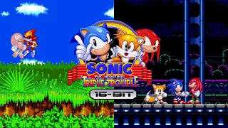 Sonic Triple Trouble 16-Bit (v1.0.2) ✪ : Story Mode As Knuckles The Echidna