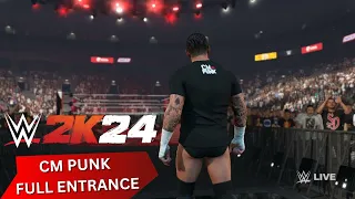 CM Punk Full Entrance with Theme | WWE 2K24 ECW Punk Pack