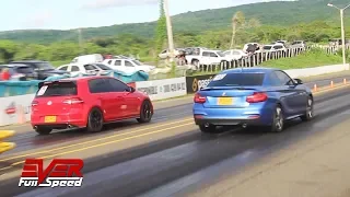 Jetta GLI vs Golf GTI vs BMW 235i vs Audi S3 | 12 seg, 10a val piques 1/4 de Milla B/quilla 2019