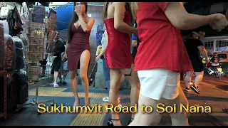 Walking Sukhumvit Road , Soi Nana In February 2024 , Comfortable Weather | Bangkok Travel