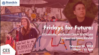 Fridays for Future: A Conversation with German Climate Activists Luisa Neubauer and Helena Marschall