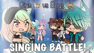 GIRLS VS BOYS SINGING BATTLE! 🎶🎤 - [CATS X DOGS] GACHALIFE ✨