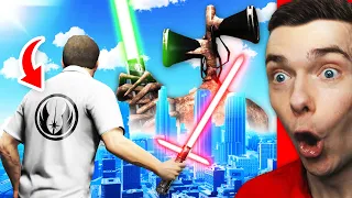 Hunting JEDI SIREN HEAD With LIGHTSABERS In GTA 5 (Mods)