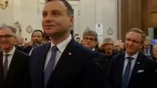 Andrzej Duda Prezydent RP - spotkanie z Polonią  w Kościele Polskim w Paryżu