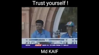 Md kaif hit a huge six under preasure in Natwest series final India Vs England. Cricket best moment