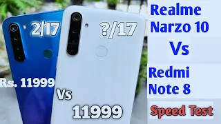 Realme Narzo 10 vs Redmi Note 8, Speed Test, Comparison