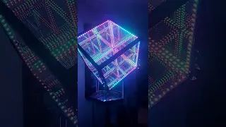 15" Hypercube Infinity Mirror!  The Ultimate Night Light! #shorts