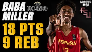 Baba Miller Leads Spain to Win vs Argentina & into the FIBA U19 World Cup Semifinals!