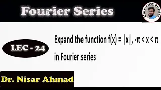 Fourier series f(x)= |x| in the interval -pi to pi