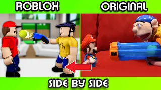 SML ROBLOX: Detective Jeffy! Original VS. Roblox Movie | Side by Side!