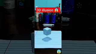 EASY 3D illusion😱 ll drawing#shorts #drawing #3d #illusion#ate