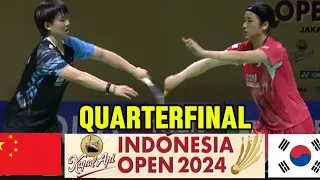 He Bingjiao (CHN) VS An Seyoung (KOR) QF Badminton Indonesia Open 2024