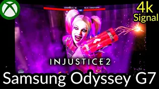 Samsung Odyssey G7 Xbox One X Injustice 2 4k Signal - On Screen Gameplay