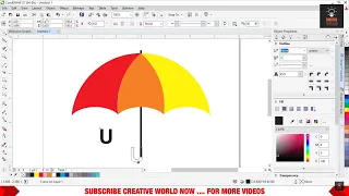 How To Make Umbrella in CorelDraw X7 | Illustration | Simple Design  #coreldraw  #umbrella  #howto