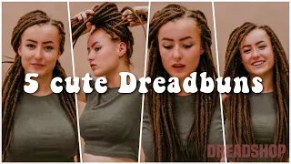5 EASY and QUICK Dread Buns | How to | Dreadshop
