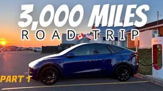 Tesla Model Y EPIC 3000 mile Road Trip! Part 1 | ONT to NL