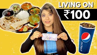 Living on Rs 100 for 24 HOURS Challenge | Food Challenge Ft. Samreen Ali | Mahjabeen Ali