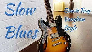 slow blues backing track - Stevie Ray Vaughan Style - key of C