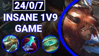 KAYN INSANE SOLO CARRY 1V9 GAME SEASON 13 - League of Legends