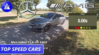 Mercedes CLA 45-AMG TOP SPEED DRIVE ON GERMAN AUTOBAHN / Dragy acceleration 0-100/100-200 km/h