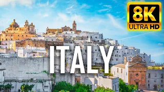 Italy in 8K UHD Drone | Best Places You Have to See With Relaxing Music, Calm Music