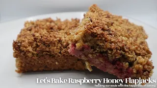 Let's Bake Raspberry Honey Flapjacks