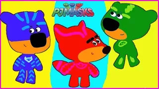 Ми-ми-мишки Кэтбой, Гекко, Алетт PJ Masks Нарисуй Костюмы Мультик-Игра