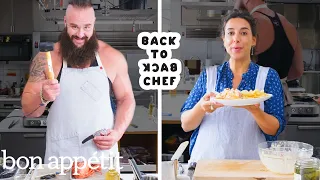 WWE Superstar Braun Strowman Tries to Keep Up with a Professional Chef | Back-to-Back Chef