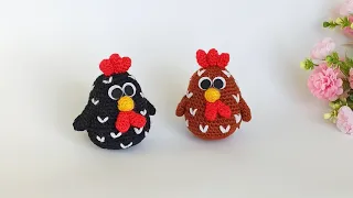 💛 New 🧡 How to crochet an Easter COCK // Amigurumi bird