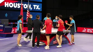 TRAINING MATCH OF JOINT CHINESE-AMERICAN  PAIRS LILY ZHANG, LIN GAOYUAN and  WANG  MANYU, JHA KANAK