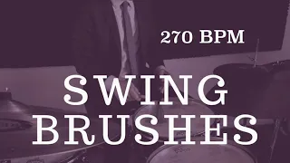 Jazz Drum Brushes Play Along - Fast Swing - 270 BPM